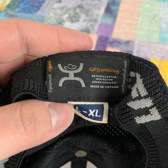 Get Your Hooey Stretch Fitted FlexFit Trucker Hat Cap Size L-XL Blue And Black - Picture 6 of 6